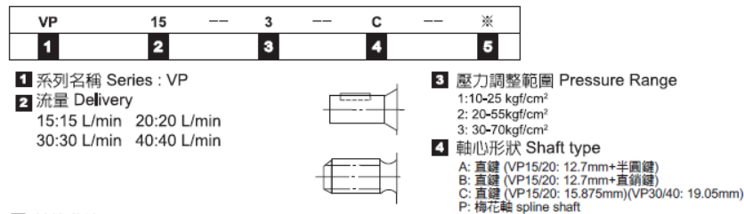 VP-20-2-B-5 TAICIN Hydraulic Variable Vane Pump